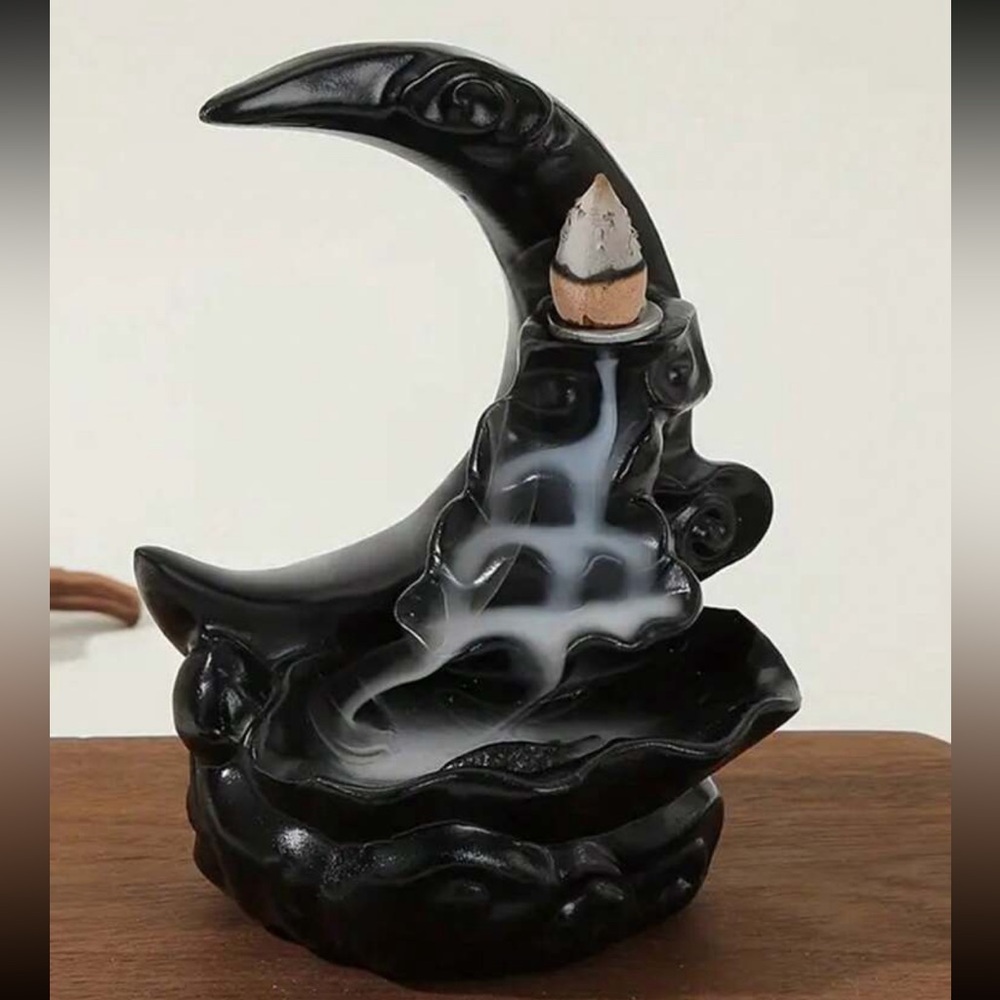 Black Moon Incense Holder Waterfall